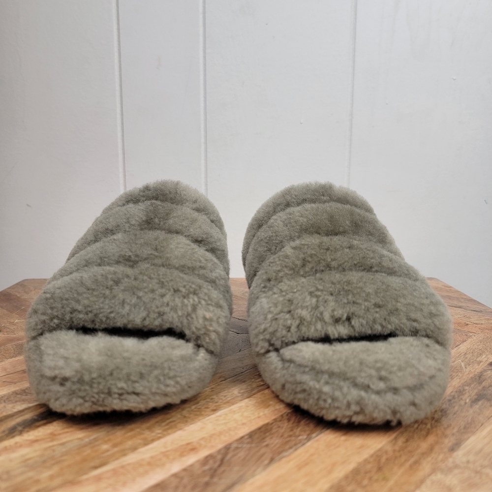 Ugg Fluff Yeah Slipper Slides Burnt Olive Green S… - image 2